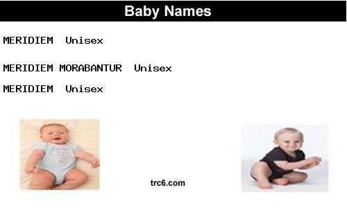 meridiem-morabantur baby names